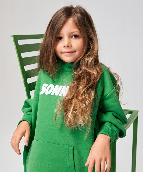 SONNIE - PUFF PRINT HOODIE KERMIT GREEN
