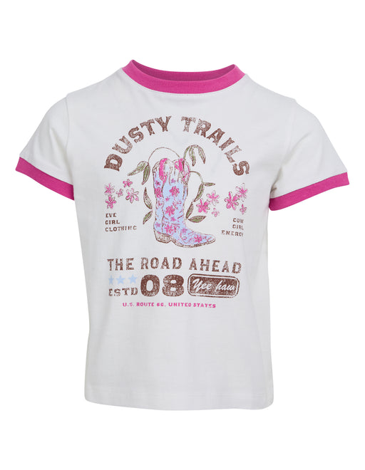 EVE GIRL - COWGIRL RINGER TEE VINTAGE WHITE