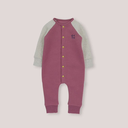 OLIVE AND THE CAPTAIN - MAUVE COSY BLOCK ROMPER