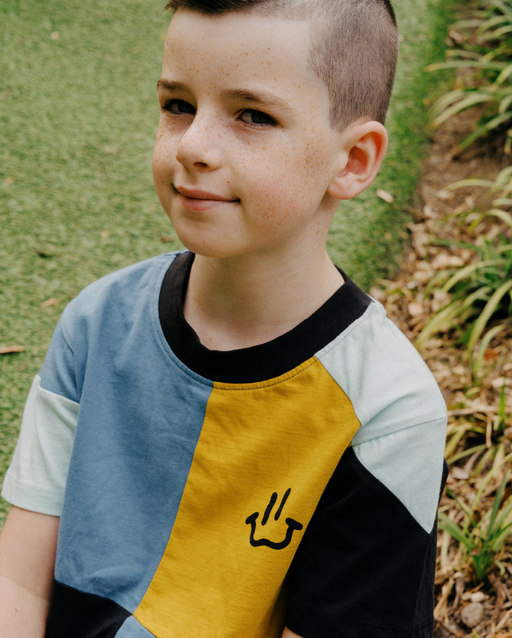 BAND OF BOYS - COLOUR BLOCK HARLEQUIN SS TEE