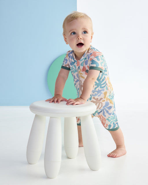 KAPOW - CORAL SHORT SLEEVE SWIMSUIT