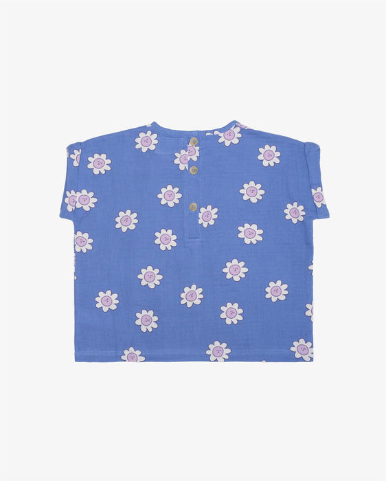 THE GIRL CLUB Top Daisy On Repeat Relaxed - Blue - The Kids Store