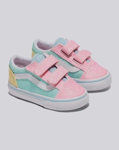 VANS TODDLER OLD SKOOL V PASTEL GLITTER MULTI
