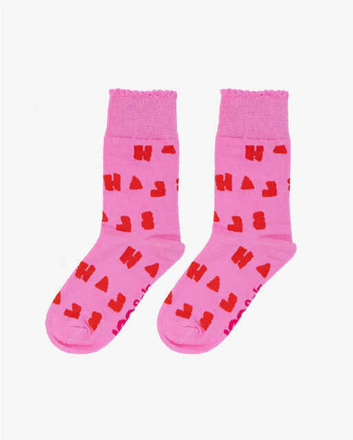 THE GIRL CLUB - THE COLLECTIBLES PINK BLAH SOCKS