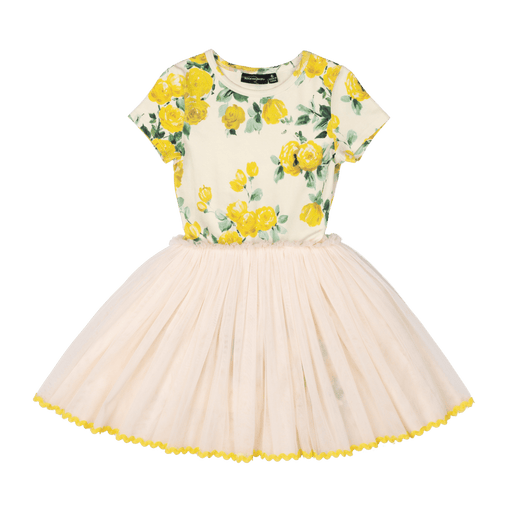 ROCK YOUR KID Yellow Roses Circus Dress - Floral