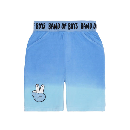 BAND OF BOYS Shorts Peace Out - Blue Dip-Dye - The Kids Store
