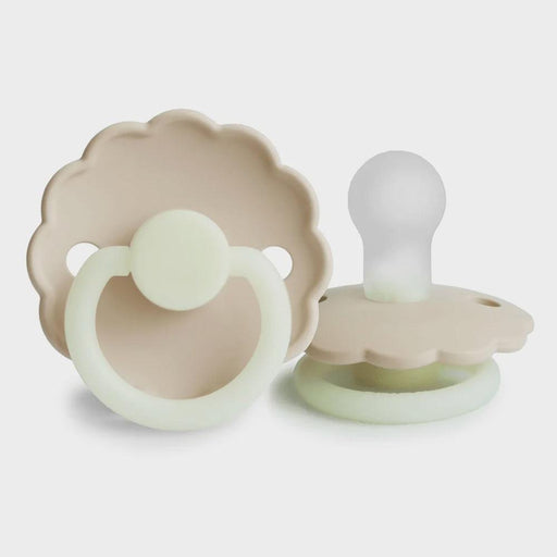 FRIGG SILICONE NIGHT PACIFIER - DAISY CREAM - The Kids Store