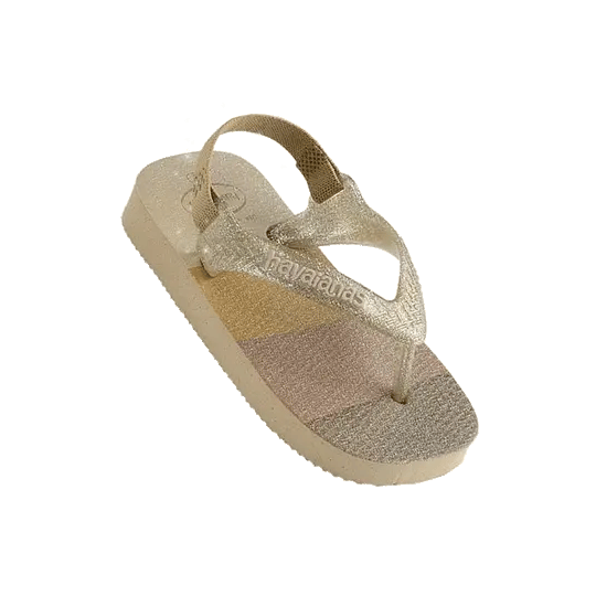 HAVAIANAS BABY PALETTE GLOW - SAND / GREY - The Kids Store