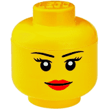 LEGO STORAGE HEAD LARGE - GIRL - The Kids Store