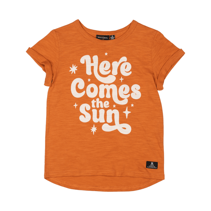 ROCK YOUR KID Here Comes The Sun T-Shirt - Tan - The Kids Store