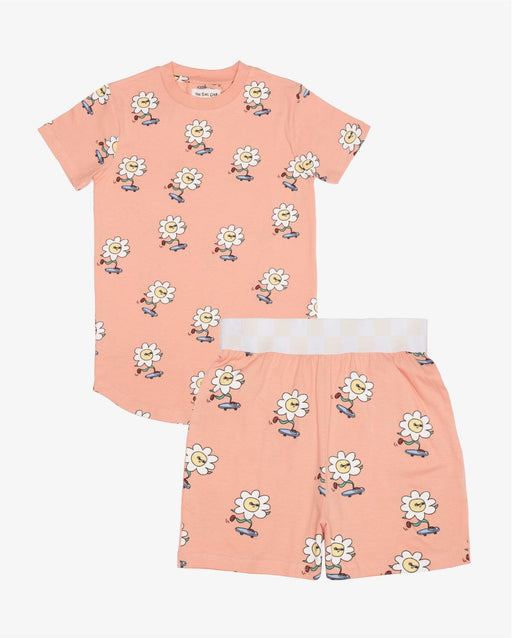 THE GIRL CLUB PJs Summer Daisy Skater On Repeat - Peach - The Kids Store
