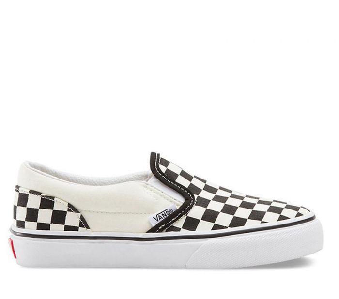 VANS KIDS CLASSIC SLIP ON BLACK WHITE CHECKERBOARD The Kids
