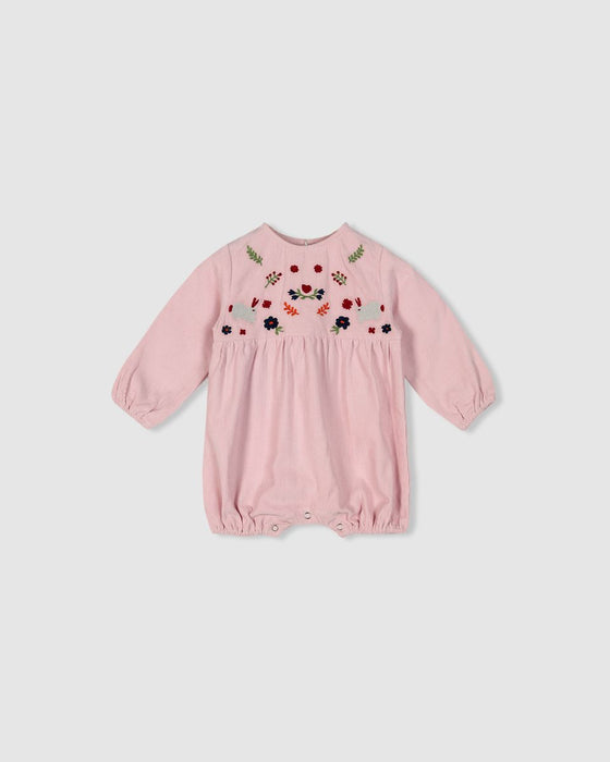 ALEX & ANT - BUNNY PLAYSUIT HAPPY PINK