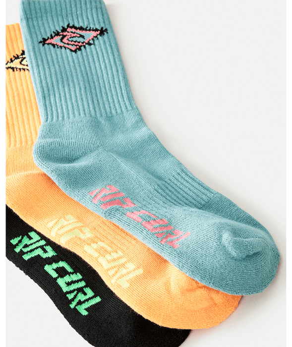 RIP CURL - LOGO CREW SOCKS 3PACK