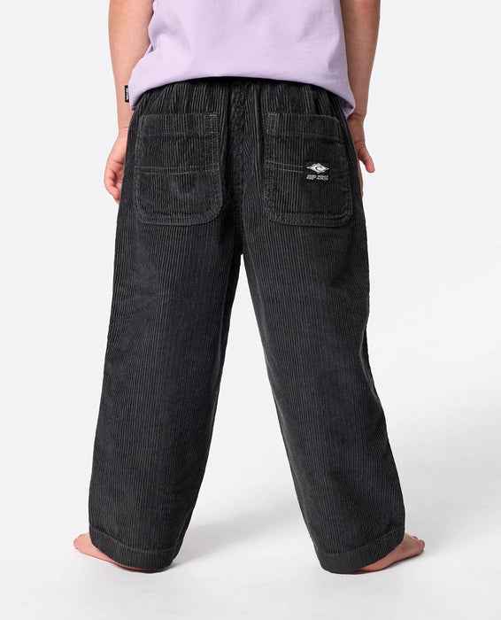 RIP CURL - BOYS SURF CORD PANTS WASHED BLACK