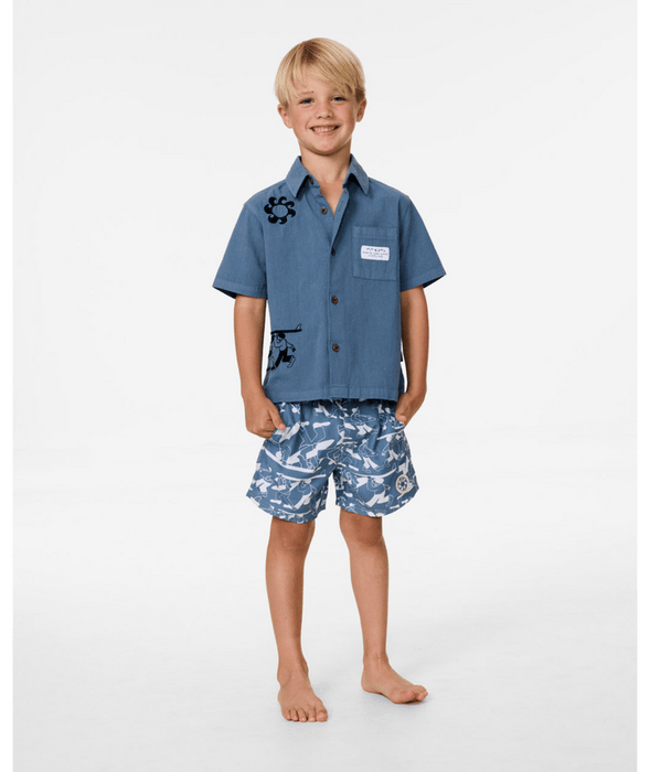 RIP CURL - AOTS SHIRT BLUEFIN