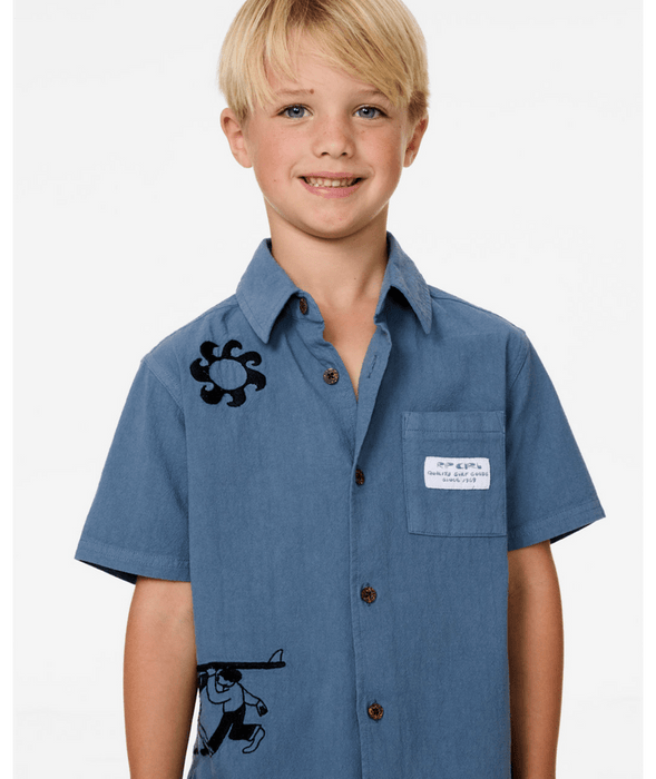 RIP CURL - AOTS SHIRT BLUEFIN