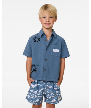 RIP CURL - AOTS SHIRT BLUEFIN