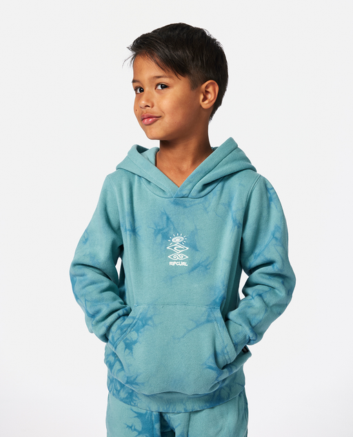 RIP CURL - GROM ENERGY TIE DYE HOOD BLUE LAGOON