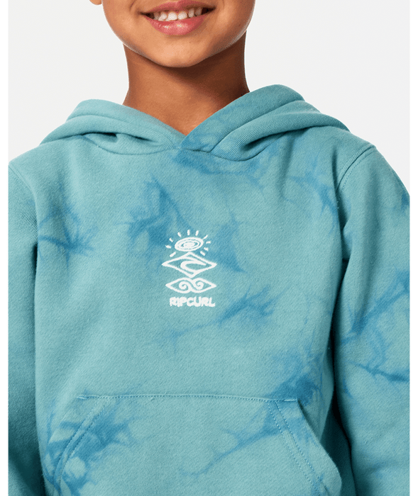 RIP CURL - GROM ENERGY TIE DYE HOOD BLUE LAGOON