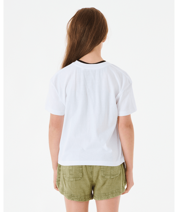 RIP CURL - BARRELLED CROP TEE WHITE