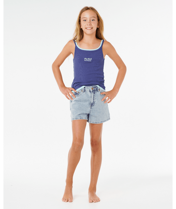RIP CURL - TABBY DENIM SHORTS VINTAGE BLUE