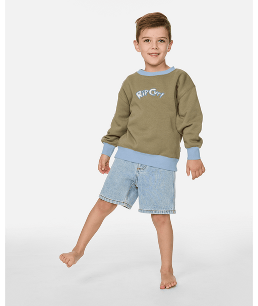 RIP CURL - RIDE THE WAVE CREW SURPLUS GREEN