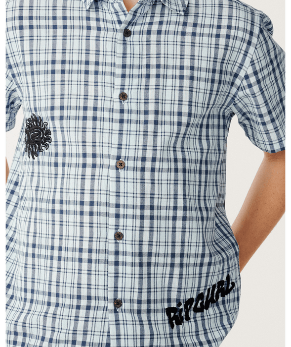RIP CURL - SURF SHACK PLAID SHIRT GLACIER BLUE