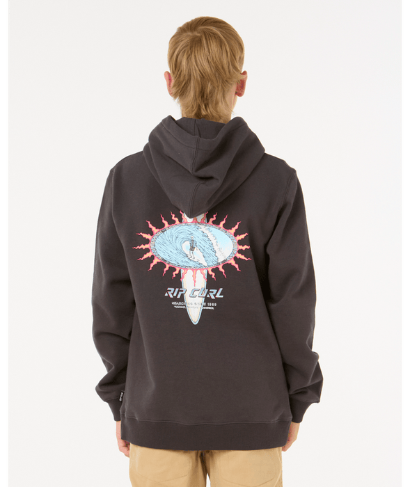 RIP CURL - RAW ENERGY SKULL HOOD WASHED BLACK