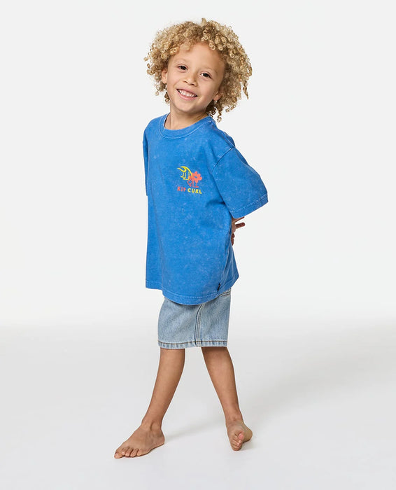 RIP CURL - SURF CHECK WASH TEE ROYAL BLUE