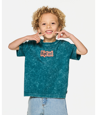 RIP CURL - PADDLE OUT WASH TEE BLUE/GREEN