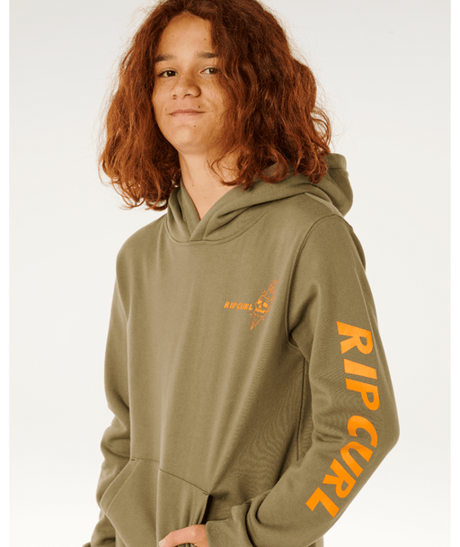 RIP CURL - ETERNAL SHRED ART HOOD SURPLUS GREEN