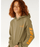 RIP CURL - ETERNAL SHRED ART HOOD SURPLUS GREEN