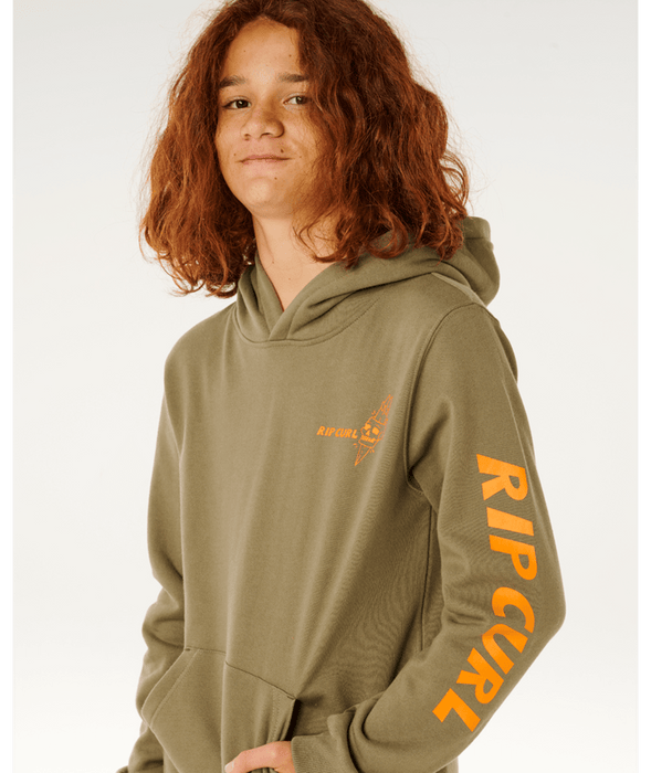 RIP CURL - ETERNAL SHRED ART HOOD SURPLUS GREEN