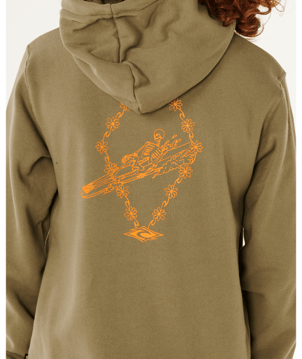 RIP CURL - ETERNAL SHRED ART HOOD SURPLUS GREEN