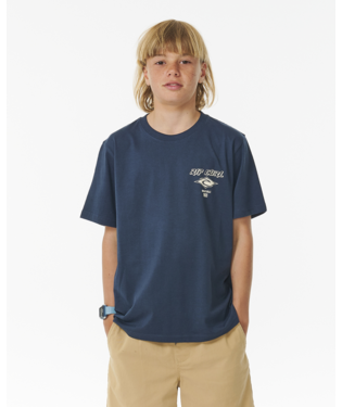 RIP CURL - FADEOUT ICON TEE DARK NAVY