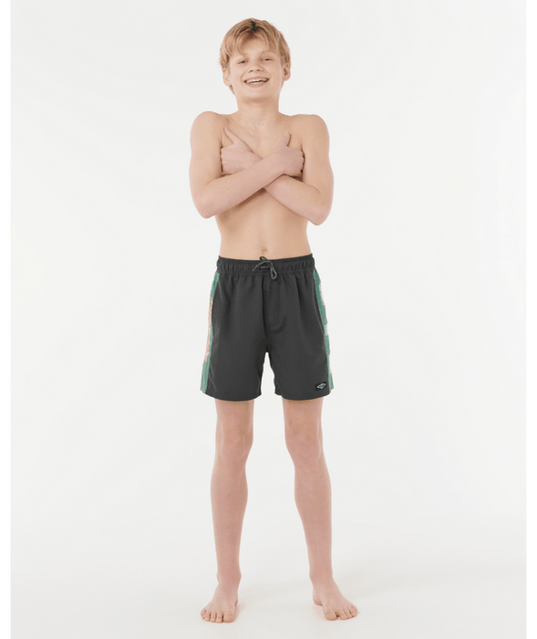 RIP CURL - TROPIC DAZE PANEL VOLLEY BOARDSHORTS WASHED BLK