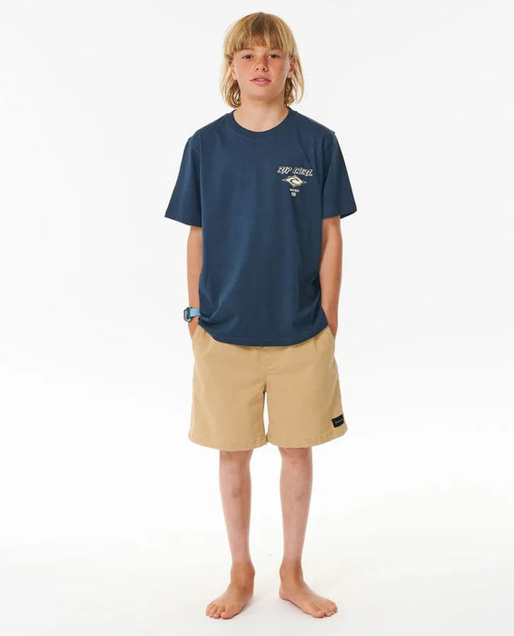 RIP CURL - FADE OUT ICON TEE DARK NAVY