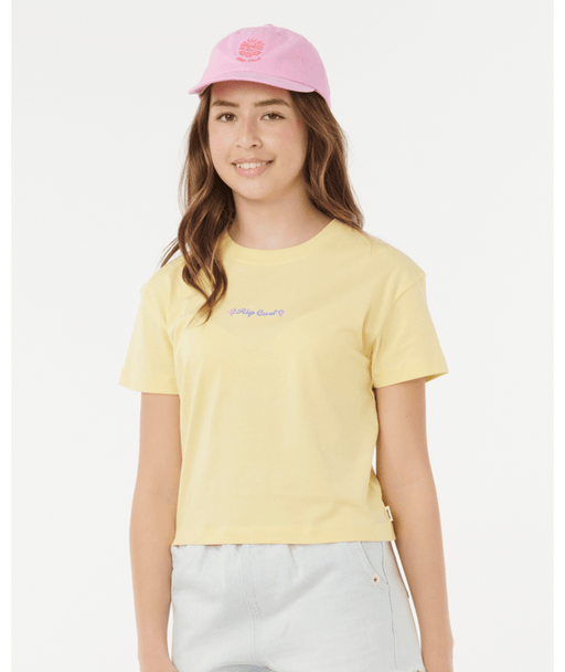 RIP CURL - SUNSET SKIES CROP TEE BANANA