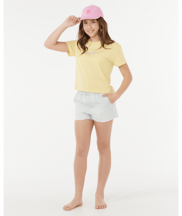 RIP CURL - SUNSET SKIES CROP TEE BANANA