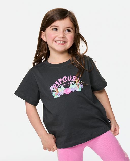 RIP CURL - SUNSHINE CLUB BAND TEE WASHED BLACK