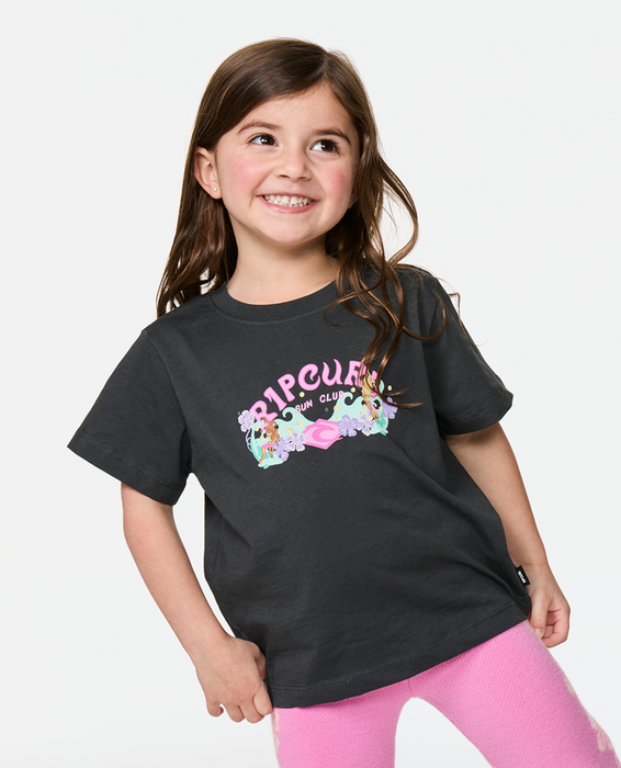 RIP CURL - SUNSHINE CLUB BAND TEE WASHED BLACK