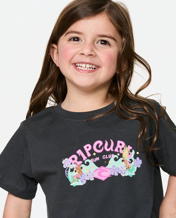 RIP CURL - SUNSHINE CLUB BAND TEE WASHED BLACK