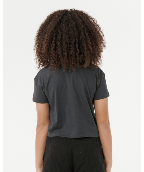 RIP CURL - HAWAII CLASSIC CROP TEE WASHED BLACK