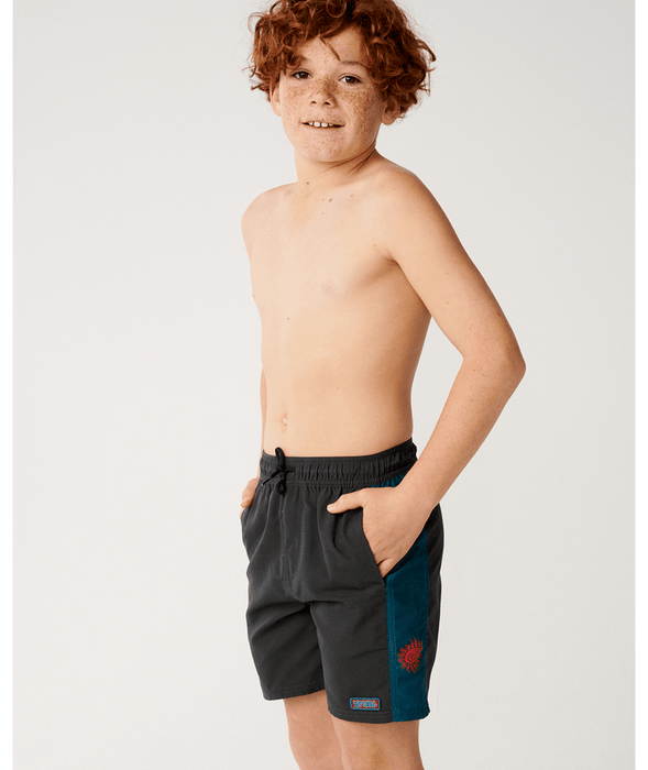 RIP CURL - SURF SHACK PANEL VOLLEY SHORTS WASHED BLK