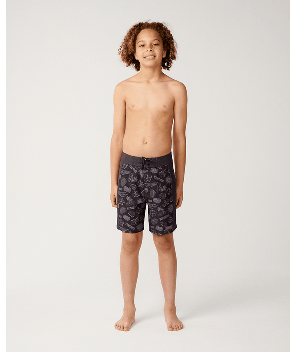 RIP CURL - SURF SHACK ELASTO SHORTS WASHED BLK