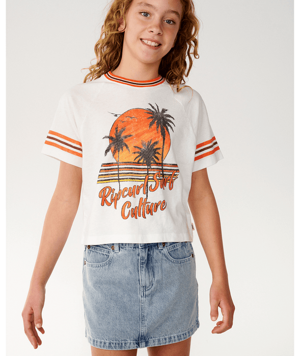 RIP CURL - SURF CULTURE CROP TEE BONE