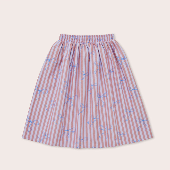 OLIVE AND THE CAPTAIN - BLUE BOWS HADLEY MIDI SKIRT