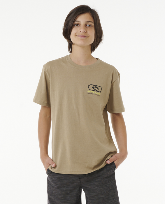 RIP CURL - FUTURE EVOLUTION LOGO TEE SAND DUNE