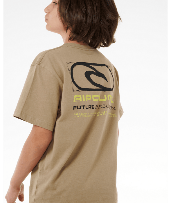 RIP CURL - FUTURE EVOLUTION LOGO TEE SAND DUNE